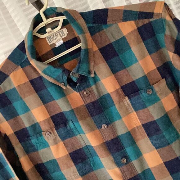 Duluth Trading Co. Plaid Flannel Work Shirt Men’s 4X Long Sleeve Relaxed Fit - Picture 1 of 6